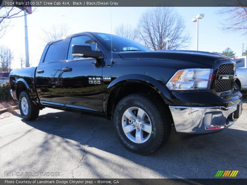 Black / Black/Diesel Gray 2014 Ram 1500 SLT Crew Cab 4x4