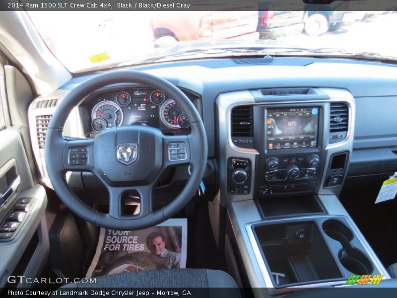 Black / Black/Diesel Gray 2014 Ram 1500 SLT Crew Cab 4x4