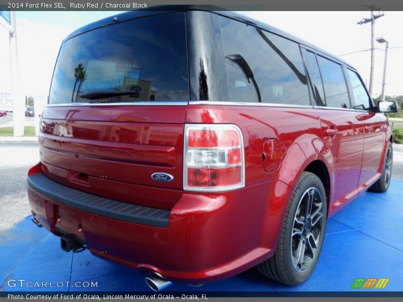 Ruby Red / Charcoal Black 2014 Ford Flex SEL