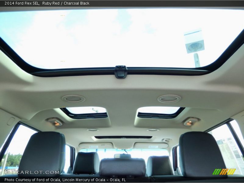 Ruby Red / Charcoal Black 2014 Ford Flex SEL