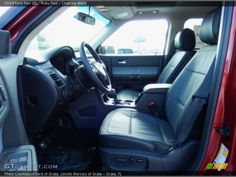 Ruby Red / Charcoal Black 2014 Ford Flex SEL