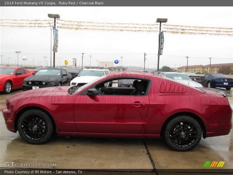 Ruby Red / Charcoal Black 2014 Ford Mustang V6 Coupe