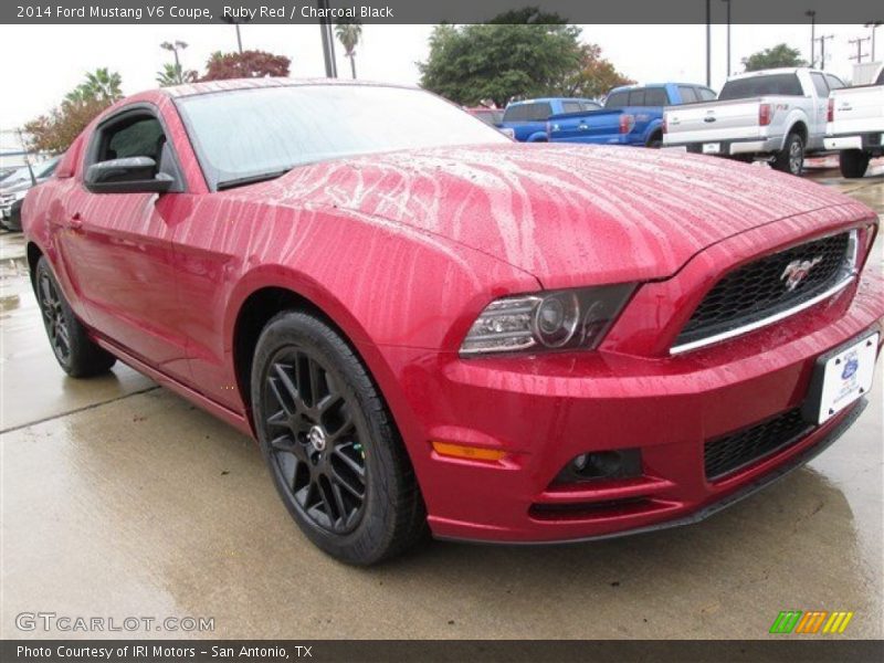 Ruby Red / Charcoal Black 2014 Ford Mustang V6 Coupe