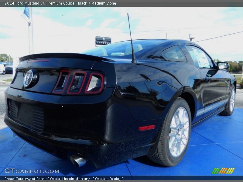 Black / Medium Stone 2014 Ford Mustang V6 Premium Coupe