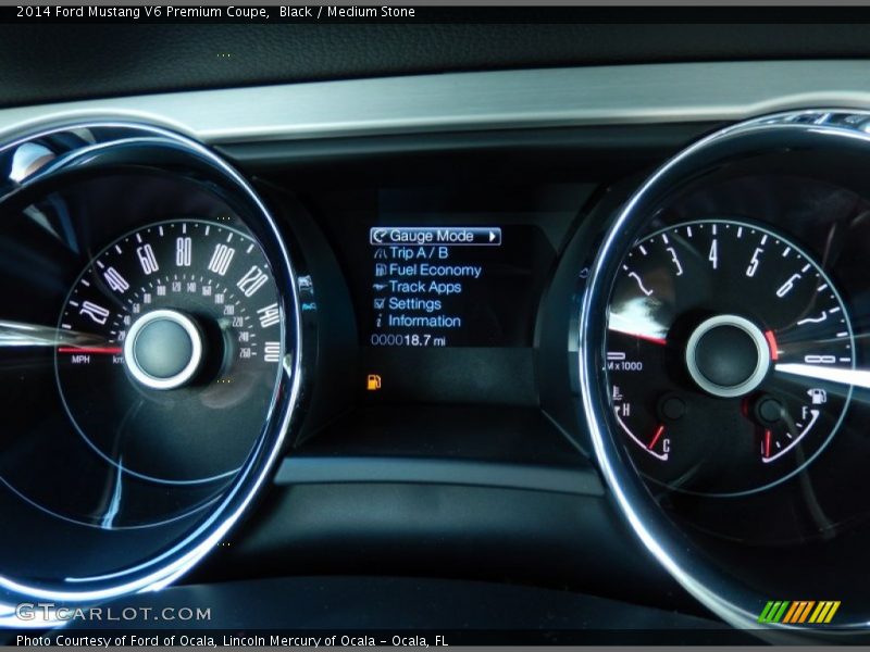 Black / Medium Stone 2014 Ford Mustang V6 Premium Coupe