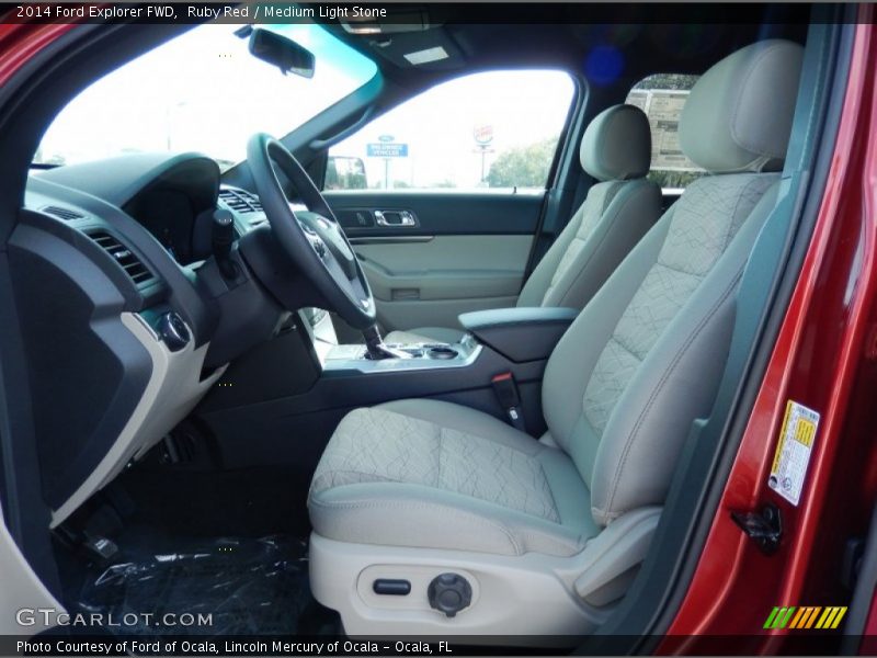 Ruby Red / Medium Light Stone 2014 Ford Explorer FWD