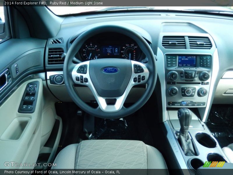 Ruby Red / Medium Light Stone 2014 Ford Explorer FWD