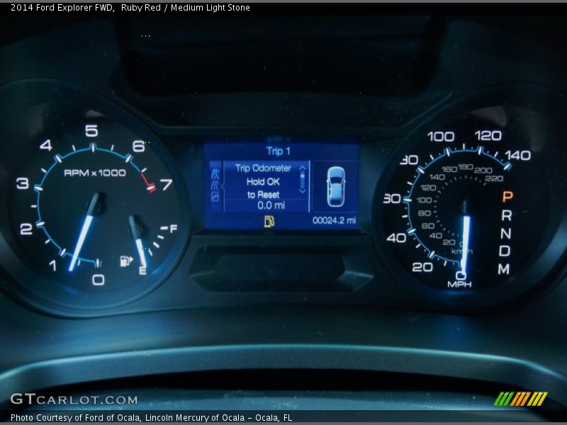 Ruby Red / Medium Light Stone 2014 Ford Explorer FWD