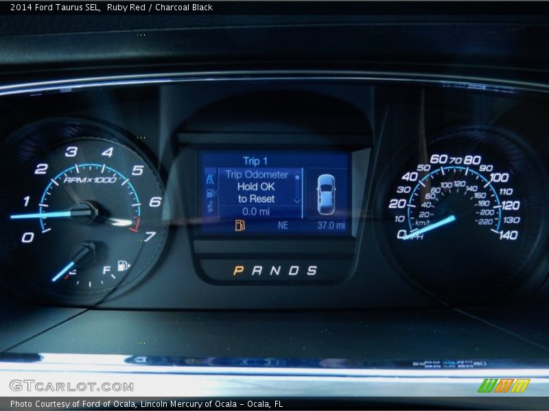 Ruby Red / Charcoal Black 2014 Ford Taurus SEL