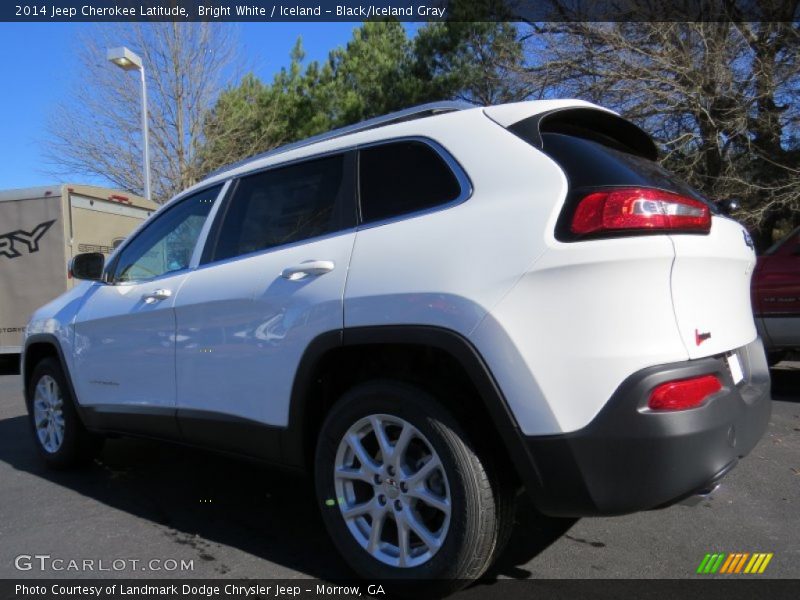 Bright White / Iceland - Black/Iceland Gray 2014 Jeep Cherokee Latitude