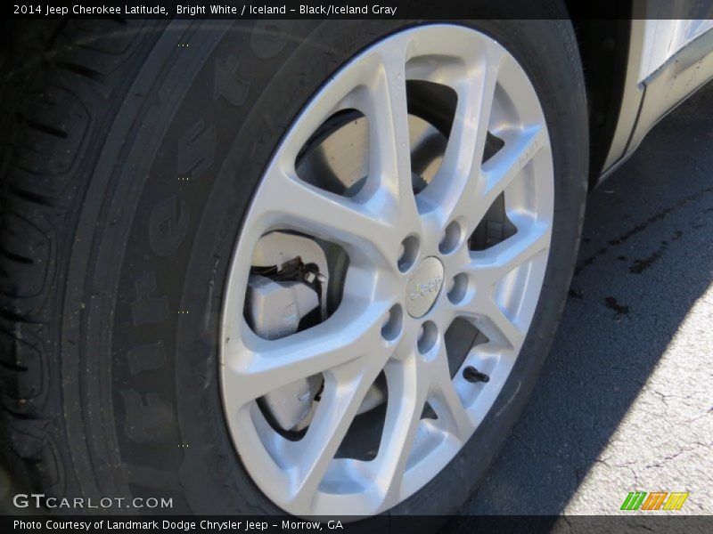 Bright White / Iceland - Black/Iceland Gray 2014 Jeep Cherokee Latitude