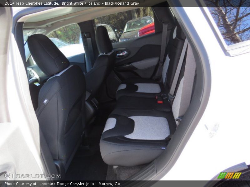 Bright White / Iceland - Black/Iceland Gray 2014 Jeep Cherokee Latitude