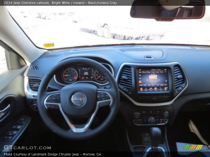 Bright White / Iceland - Black/Iceland Gray 2014 Jeep Cherokee Latitude