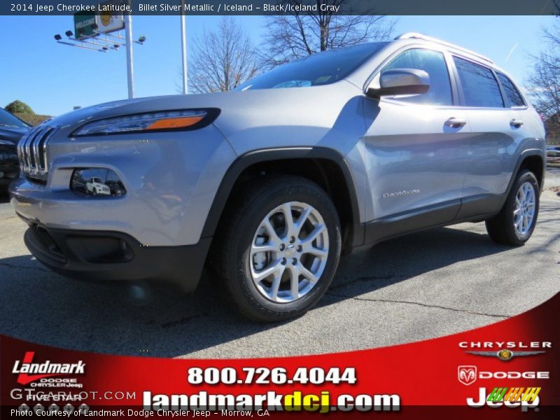 Billet Silver Metallic / Iceland - Black/Iceland Gray 2014 Jeep Cherokee Latitude