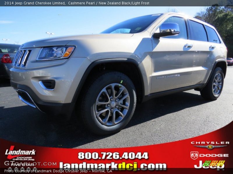 Cashmere Pearl / New Zealand Black/Light Frost 2014 Jeep Grand Cherokee Limited