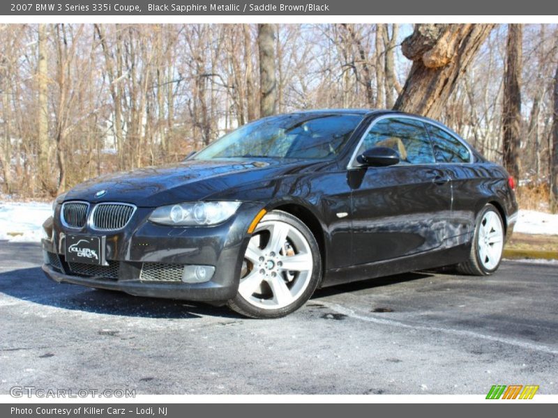 Black Sapphire Metallic / Saddle Brown/Black 2007 BMW 3 Series 335i Coupe