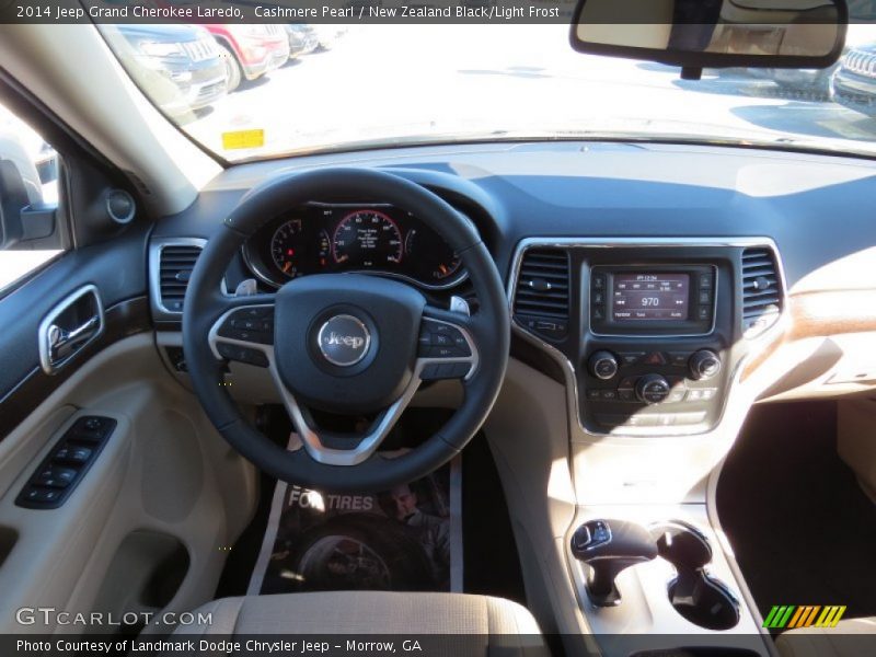 Cashmere Pearl / New Zealand Black/Light Frost 2014 Jeep Grand Cherokee Laredo