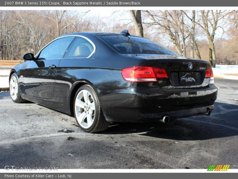 Black Sapphire Metallic / Saddle Brown/Black 2007 BMW 3 Series 335i Coupe