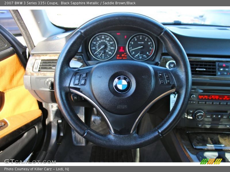 Black Sapphire Metallic / Saddle Brown/Black 2007 BMW 3 Series 335i Coupe