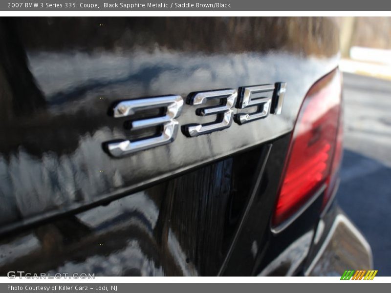 Black Sapphire Metallic / Saddle Brown/Black 2007 BMW 3 Series 335i Coupe
