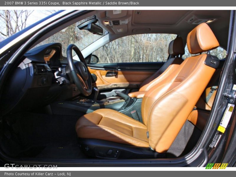 Black Sapphire Metallic / Saddle Brown/Black 2007 BMW 3 Series 335i Coupe