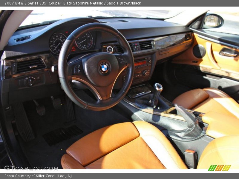 Black Sapphire Metallic / Saddle Brown/Black 2007 BMW 3 Series 335i Coupe