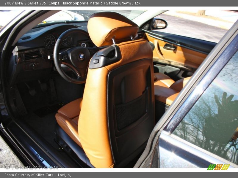 Black Sapphire Metallic / Saddle Brown/Black 2007 BMW 3 Series 335i Coupe