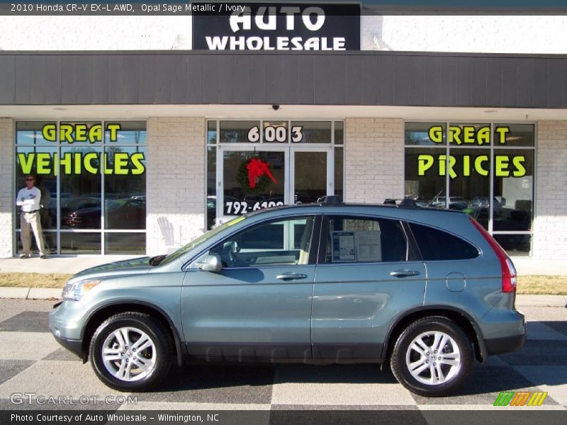 Opal Sage Metallic / Ivory 2010 Honda CR-V EX-L AWD