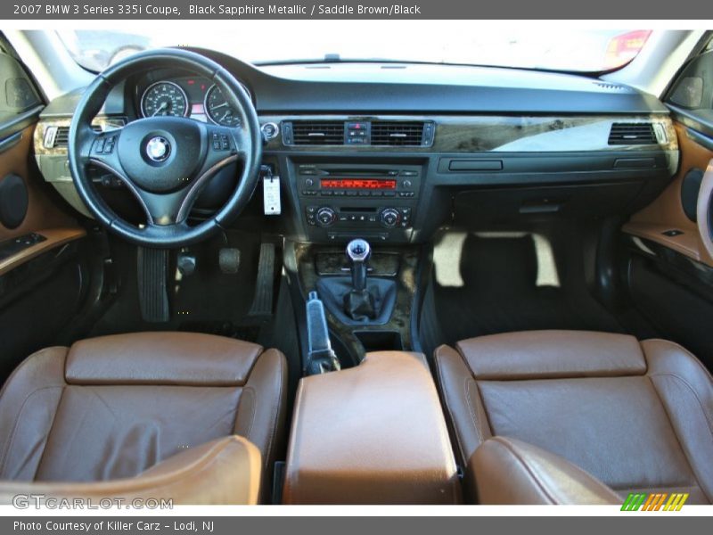 Black Sapphire Metallic / Saddle Brown/Black 2007 BMW 3 Series 335i Coupe
