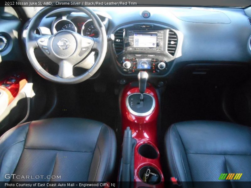 Chrome Silver / Black/Red Leather/Red Trim 2012 Nissan Juke SL AWD