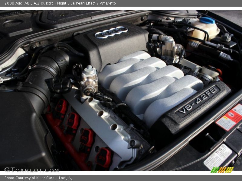 Night Blue Pearl Effect / Amaretto 2008 Audi A8 L 4.2 quattro