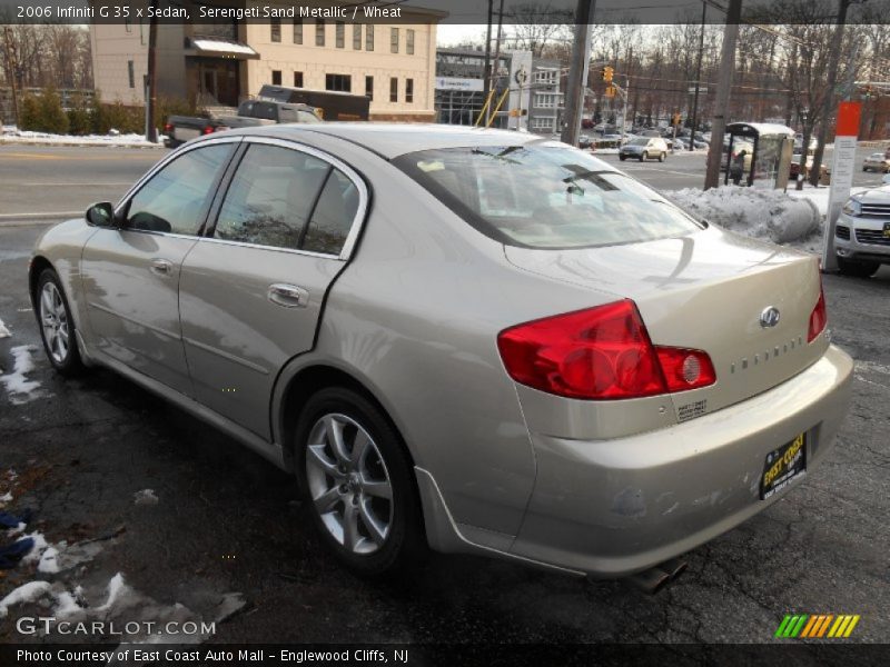Serengeti Sand Metallic / Wheat 2006 Infiniti G 35 x Sedan