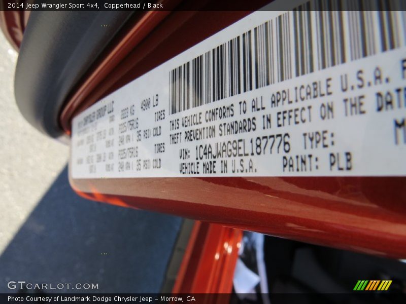 Copperhead / Black 2014 Jeep Wrangler Sport 4x4