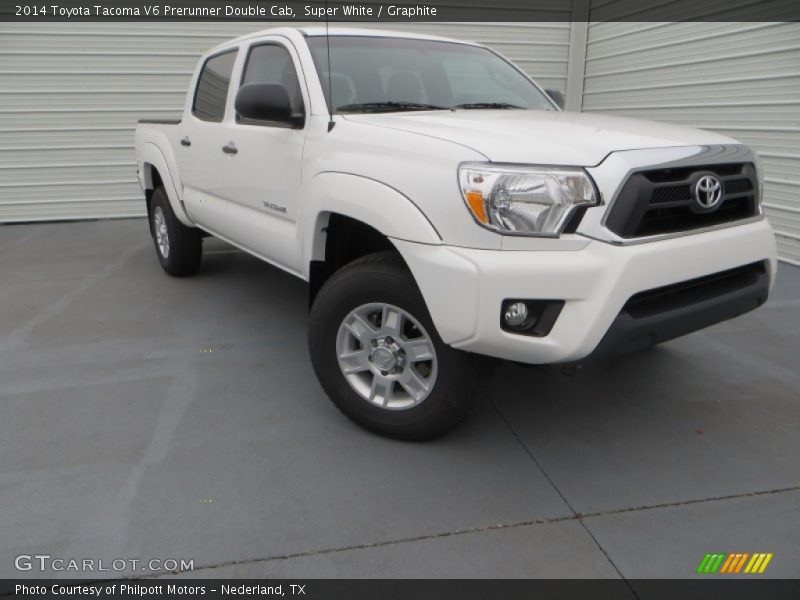 Super White / Graphite 2014 Toyota Tacoma V6 Prerunner Double Cab
