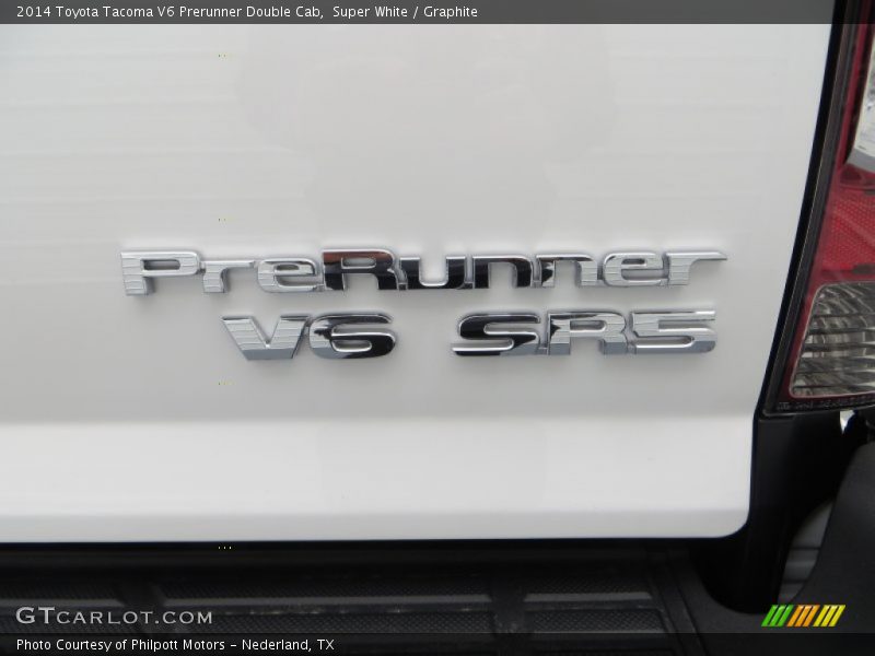 Super White / Graphite 2014 Toyota Tacoma V6 Prerunner Double Cab