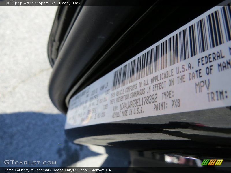 Black / Black 2014 Jeep Wrangler Sport 4x4