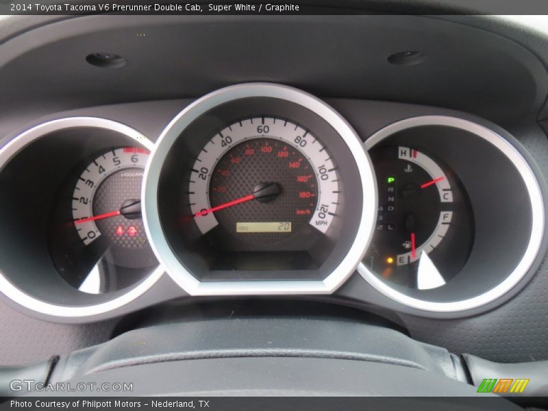 Super White / Graphite 2014 Toyota Tacoma V6 Prerunner Double Cab