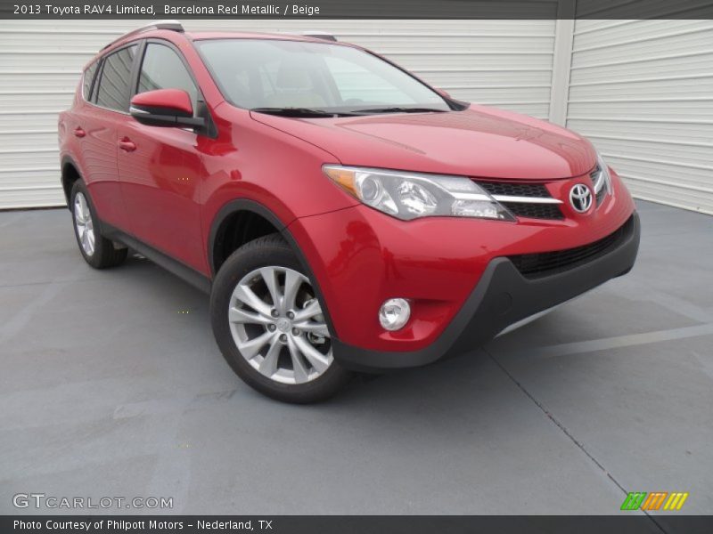 Barcelona Red Metallic / Beige 2013 Toyota RAV4 Limited
