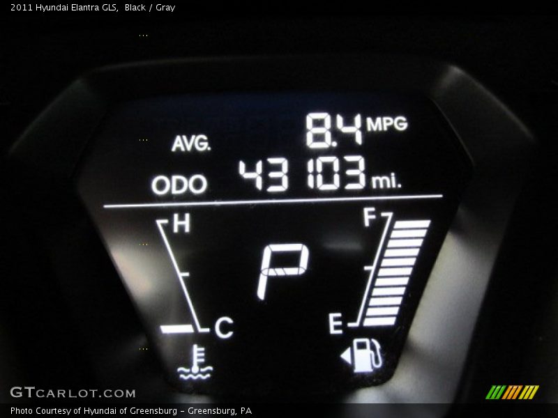 Black / Gray 2011 Hyundai Elantra GLS