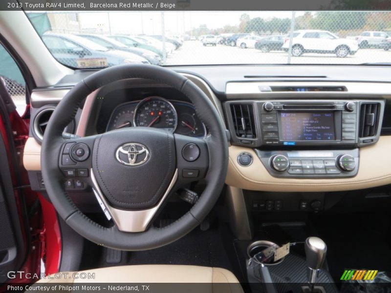 Barcelona Red Metallic / Beige 2013 Toyota RAV4 Limited