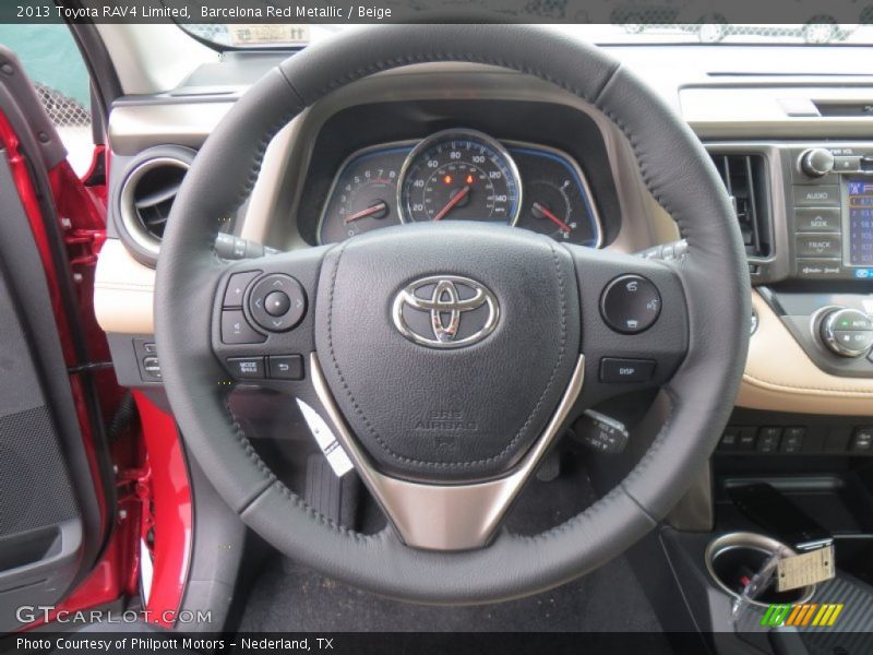 Barcelona Red Metallic / Beige 2013 Toyota RAV4 Limited