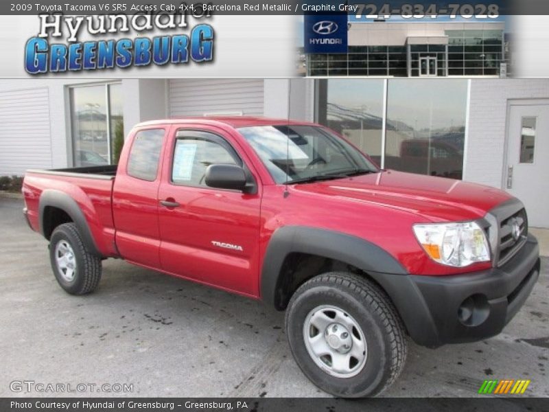 Barcelona Red Metallic / Graphite Gray 2009 Toyota Tacoma V6 SR5 Access Cab 4x4