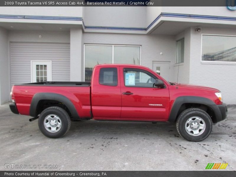 Barcelona Red Metallic / Graphite Gray 2009 Toyota Tacoma V6 SR5 Access Cab 4x4