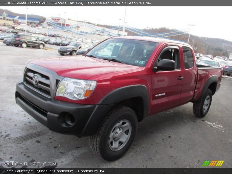 Barcelona Red Metallic / Graphite Gray 2009 Toyota Tacoma V6 SR5 Access Cab 4x4