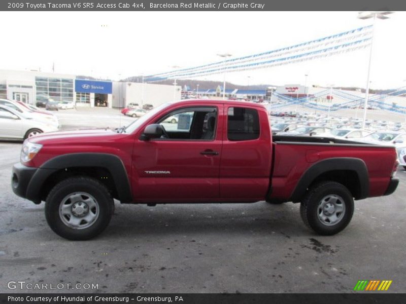 Barcelona Red Metallic / Graphite Gray 2009 Toyota Tacoma V6 SR5 Access Cab 4x4