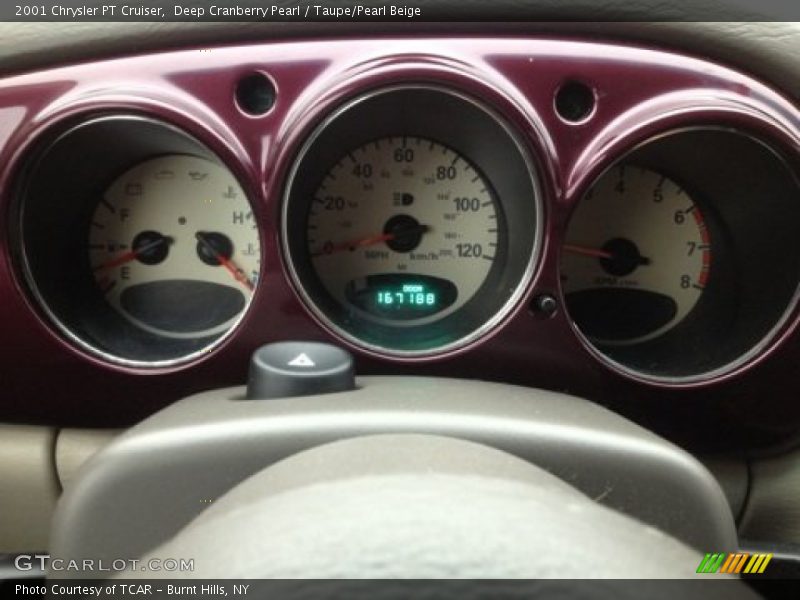 Deep Cranberry Pearl / Taupe/Pearl Beige 2001 Chrysler PT Cruiser
