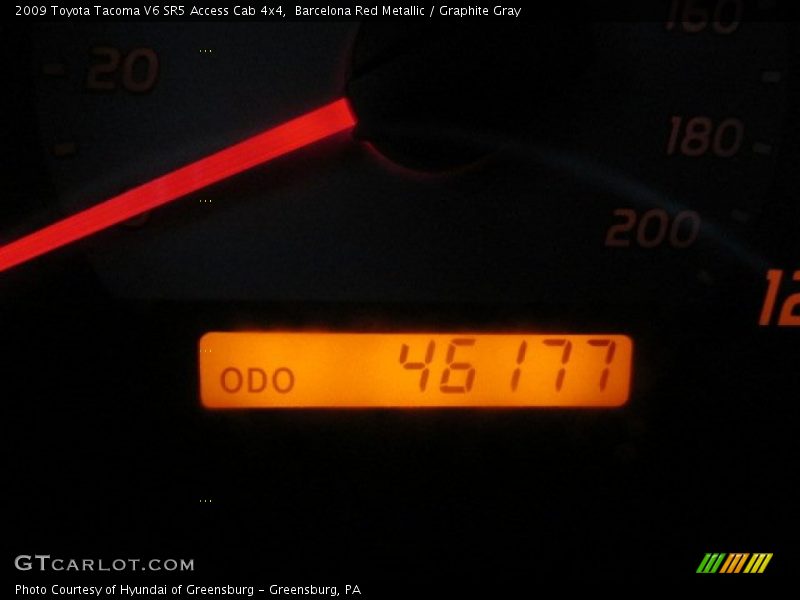 Barcelona Red Metallic / Graphite Gray 2009 Toyota Tacoma V6 SR5 Access Cab 4x4