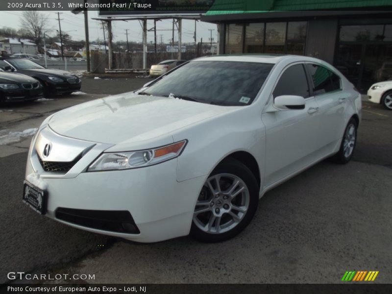 White Diamond Pearl / Taupe 2009 Acura TL 3.5