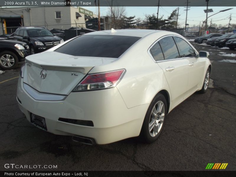 White Diamond Pearl / Taupe 2009 Acura TL 3.5