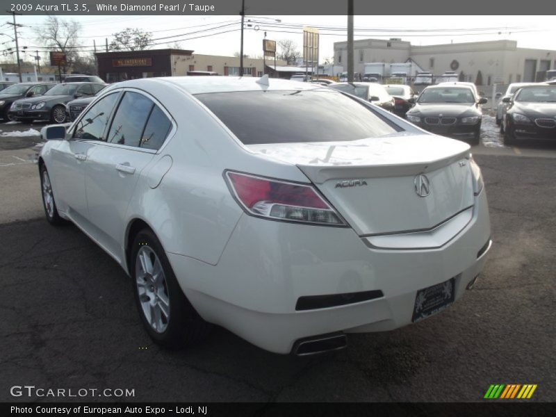 White Diamond Pearl / Taupe 2009 Acura TL 3.5